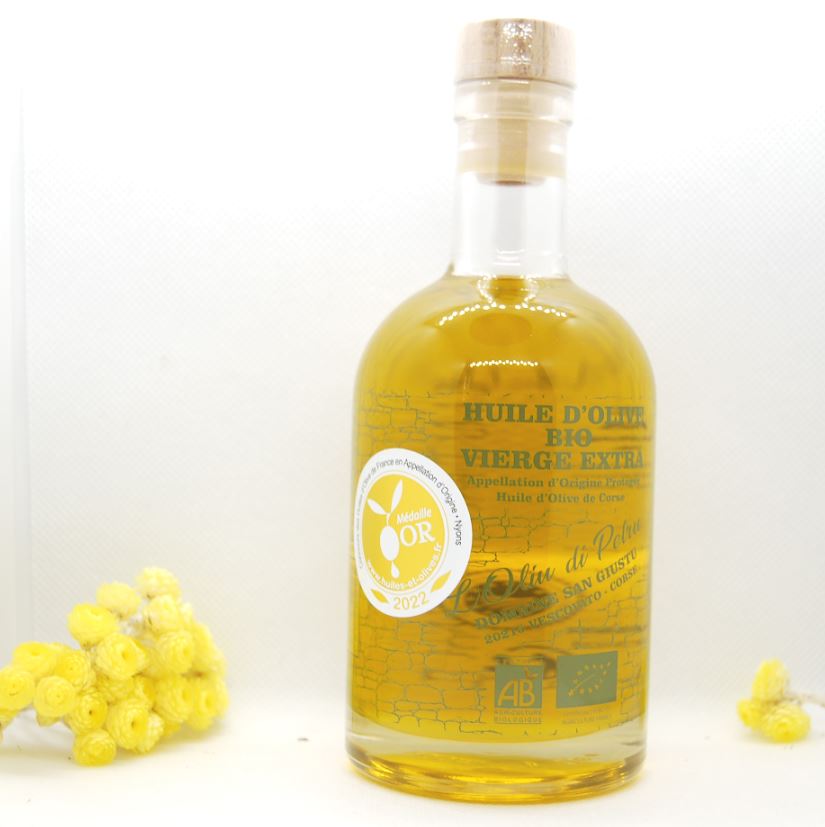 Huile d'Olive Corse BIO - Bouteille en verre - 50 ml - Oliu di Petru - Huile  d'olive Corse